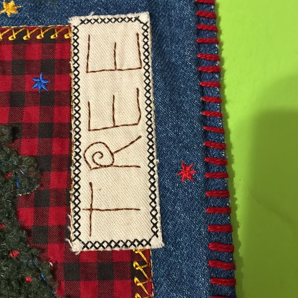 Blanket Stitched Denim Stocking Trio - Picture 13 of 15